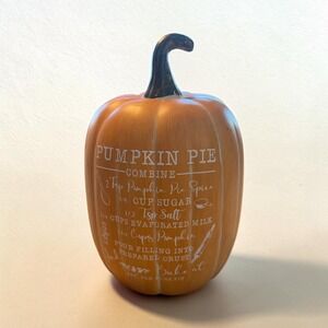 At Home Harvest Hoedown Pumpkin Pie Recipe Decorative Ceramic Pumpkin 10 Inch